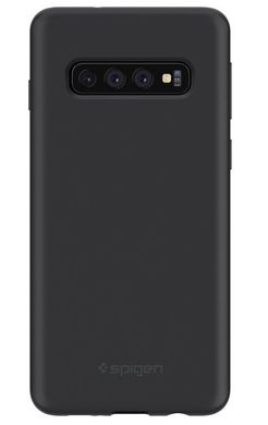 Чехол силиконовый Spigen Original Silicone Fit для Samsung Galaxy S10 черный Black фото