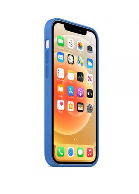 Чохол силіконовий soft-touch Apple Silicone case with Mag Safe для iPhone 12 Pro Max синій Capri Blue фото