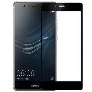 Защитное стекло с рамкой для Huawei P9 Lite black фото