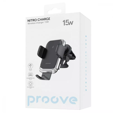 Автомобільний тримач з Бездротовим ЗП Proove Nitro Charge 15W фото