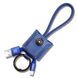 Кабель Micro-USB to USB Remax RC-079i 0,3 метра в шкіряній оплітці Blue