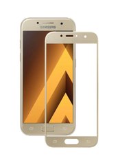 Защитное стекло для Samsung J5 (2017) CAA 2D с проклейкой по рамке золотистая рамка Gold фото