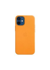 Чехол кожаный ARM Leather Case with MagSafe для iPhone 12\12 Pro оранжевый Orange фото