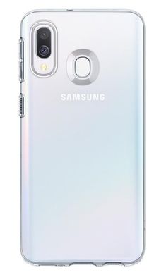 Чохол силіконовий Spigen Original Liquid Crystal для Samsung Galaxy A40 прозорий Clear фото