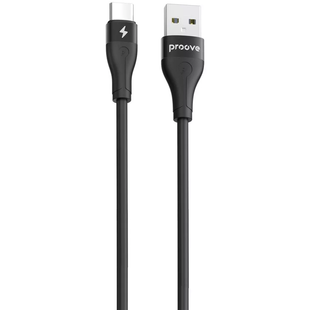 Кабель Proove Soft Silicone USB to Type-C 3A (2m) Black фото