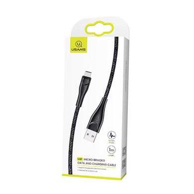 USB Cable Usams US-SJ393 Braided Data U41 MicroUSB Black 1m фото