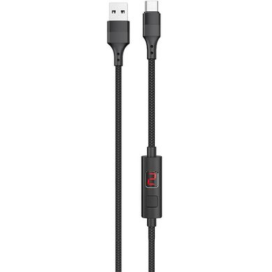 USB Cable Hoco S13 Central control Type-C Black 1m (with display timer) фото