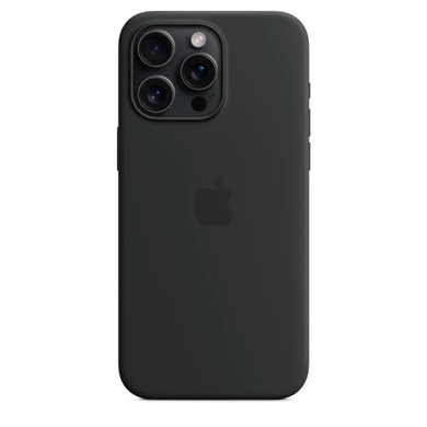 Чохол Silicone case with MagSafe для iPhone 15 Pro Black AAA фото