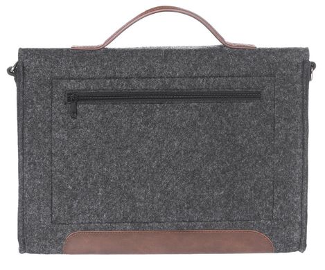 Фетровый чехол-сумка Gmakin для MacBook Air/Pro 13.3 черный с ручками (GS15) Black фото