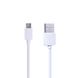USB Cable Remax (OR) Light Speed RC-006m microUSB White 1m (5-027)