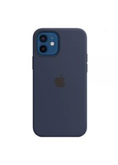 Чохол силіконовий soft-touch Apple Silicone case with Mag Safe для iPhone 12/12 Pro синій Deep Navy фото