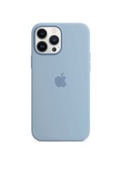 Чехол силиконовый soft-touch Apple Silicone case with Animation для iPhone 13 Pro голубой Blue Fog фото