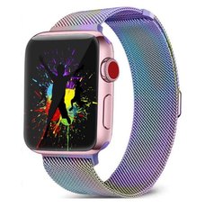 Ремешок Milanese Loop для Apple Watch 38/40mm металлический разноцветный магнитный ARM Series 6 5 4 3 2 1 Hameleon фото