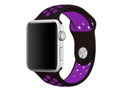 Ремінець ARM силіконовий Nike для Apple Watch 38/40 mm black/violet фото