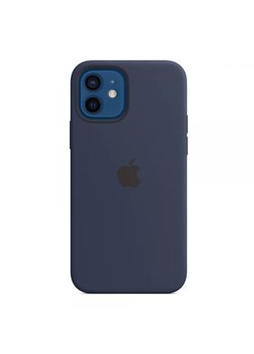 Чохол силіконовий soft-touch Apple Silicone case with Mag Safe для iPhone 12/12 Pro синій Deep Navy фото
