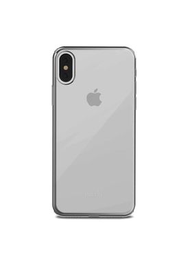 Чехол силиконовый плотный для iPhone Xs/X clear gray фото