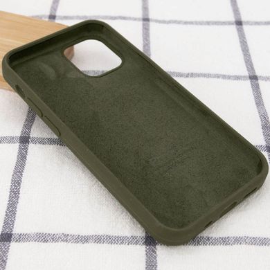 Чехол силиконовый soft-touch ARM Silicone Case для iPhone 13 Pro серый Dark Olive фото