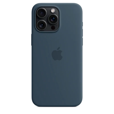 Чохол Silicone case with MagSafe для iPhone 15 Pro Storm Blue AAA фото