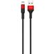 Кабель Lightning to USB Usams US-SJ220 U5 1,2 метра чорний + червоний Red фото