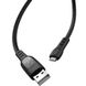 USB Cable Hoco S6 Sentinel MicroUSB Black 1m (with display)