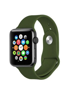 Ремінець Sport Band для Apple Watch 38 / 40mm силіконовий зелений спортивний size (s) ARM Series 6 5 4 3 2 1 Army Green фото