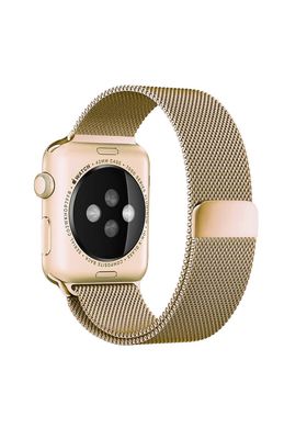 Ремінець Milanese Loop для Apple Watch 38 / 40mm металевий золотий магнітний ARM Series 6 5 4 3 2 1 Gold фото