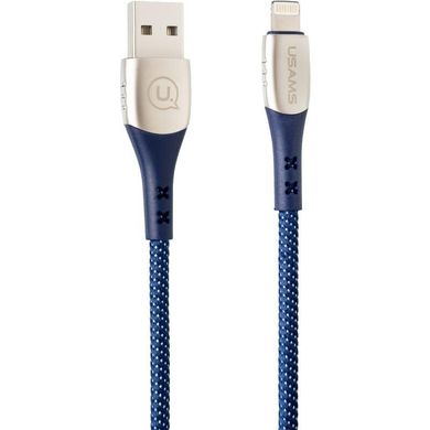 Кабель Lightning to USB Usams US-SJ303 1 метр синій Blue фото
