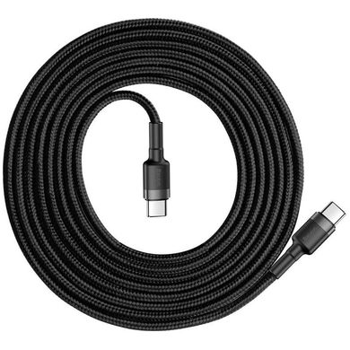 Кабель USB to USB Type-C Baseus Cafule (CATKLF-HG1) 2 метра чорний Black фото