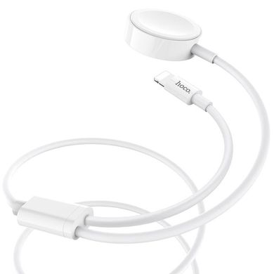 Кабель Lightning to USB Hoco U69 IWatch Wireless Charger 1 метр білий White фото