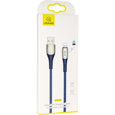 Кабель Lightning to USB Usams US-SJ303 1 метр синій Blue фото