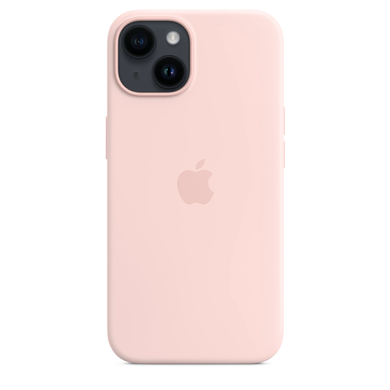 Чохол Apple Silicone case with MagSafe для iPhone 14 Chalk Pink AAA фото