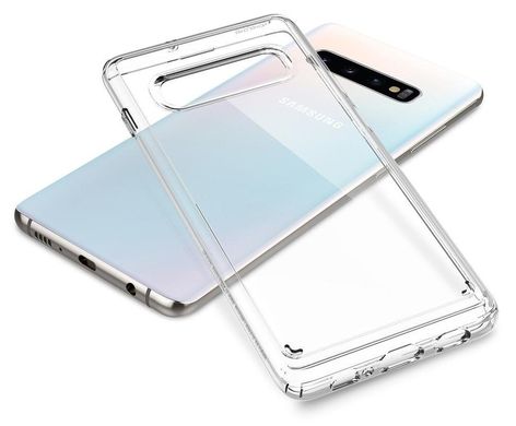 Чехол противоударный Spigen Original Ultra Hybrid Crystal для Samsung Galaxy S10 силиконовый прозрачный Clear фото