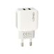 Мережевий зарядний пристрій LDNIO 2 порту USB швидка зарядка 2.4A СЗУ біле White + Cable MicroUSB (DL-A2202), Білий