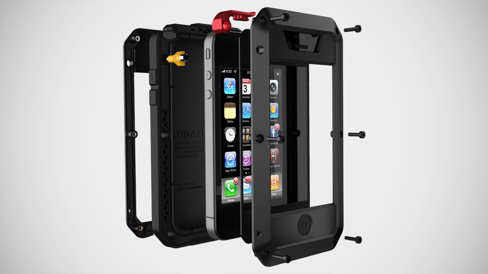 free shipping lunatik taktik case for iphone 4 4s aluminum metal with gorilla glass waterproof top